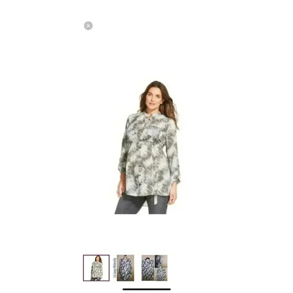 Maternity Women’s Liz Lange Button-Up, 3/4th Sleeve Blouse Size X-Small - Picture 6 of 10
